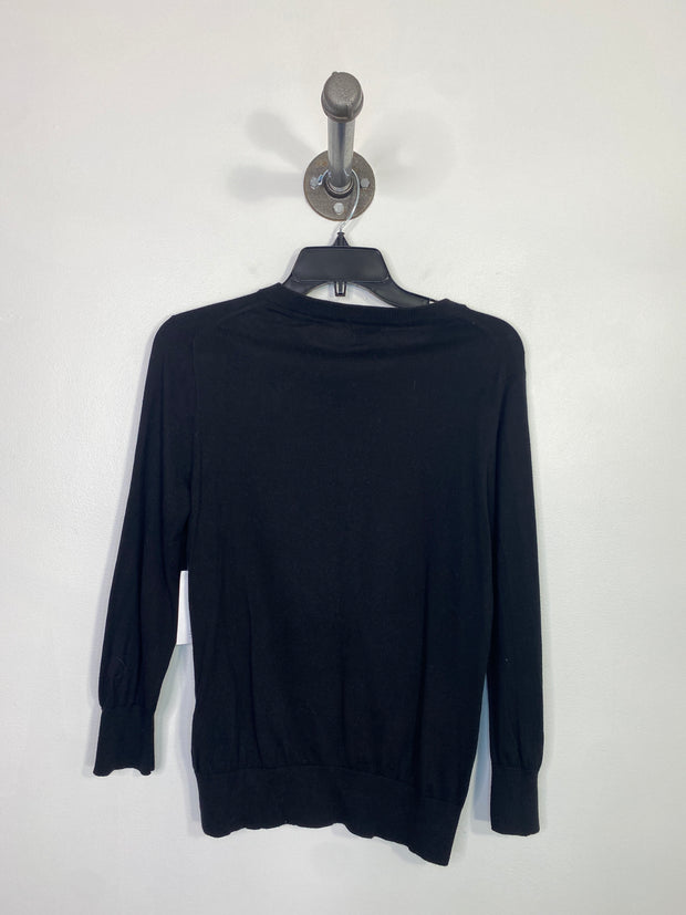 J. Crew Black Knit Button Up