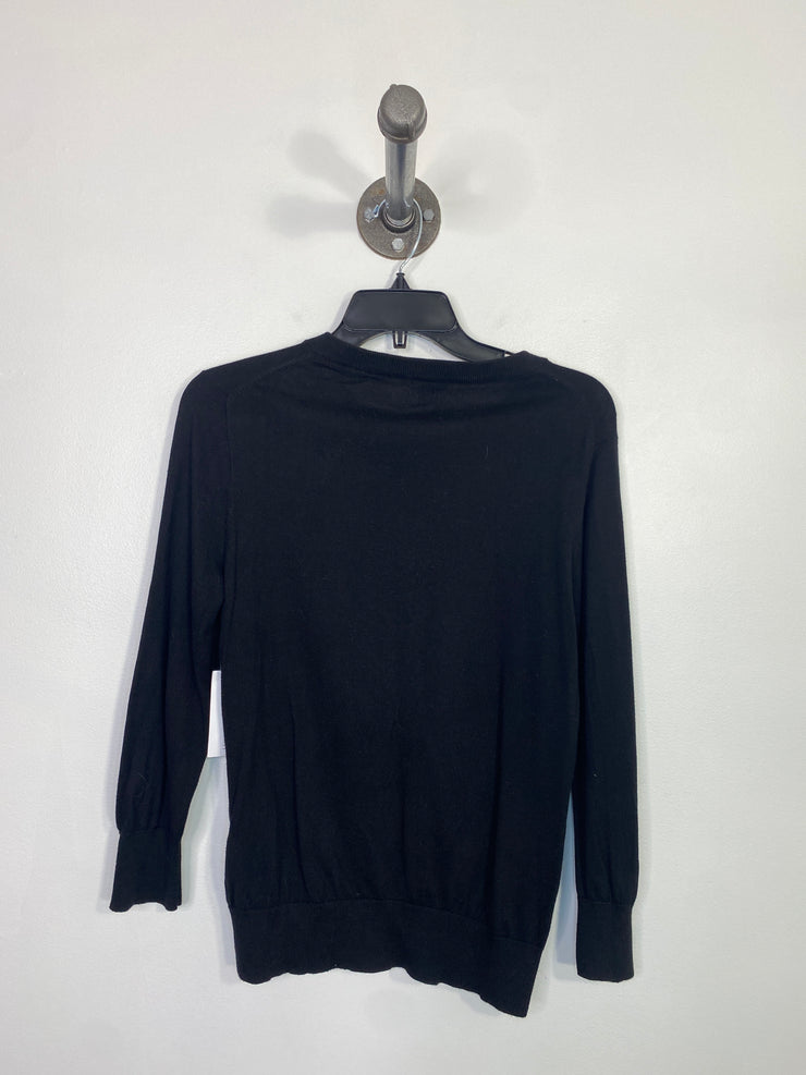 J. Crew Black Knit Button Up