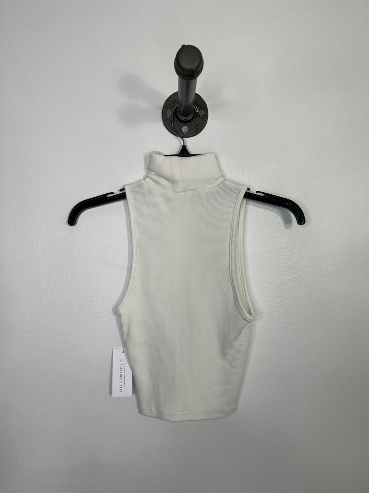 Zara White Turtleneck Tank