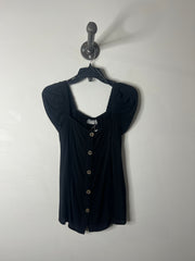 B. Young Black Button Up Tee