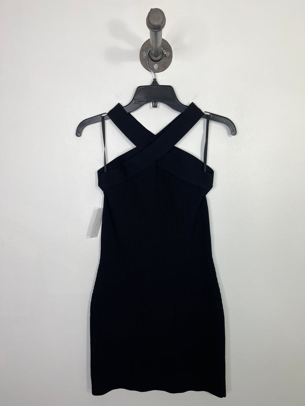 Babaton Black Ribbed Dress