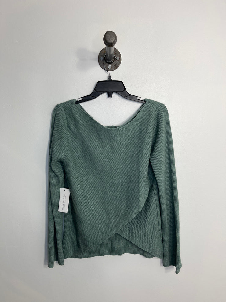 Babaton Teal Ribbed Sweater