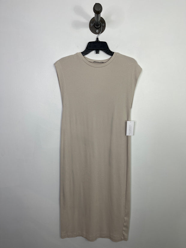 Zara Beige Slvless Midi Dress