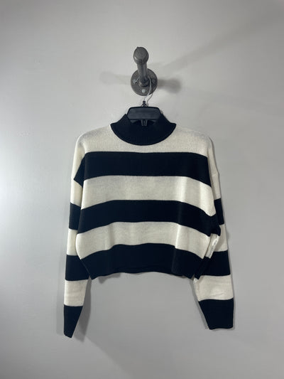 Divided Blk/Wht Stripe Sweater