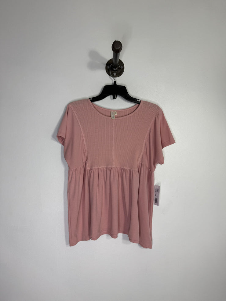 Hayden Pink Waffle Knit Top