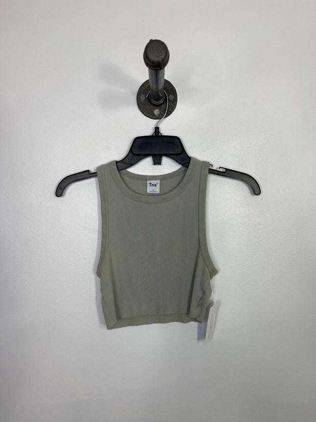 TNA Green Cropped Tank