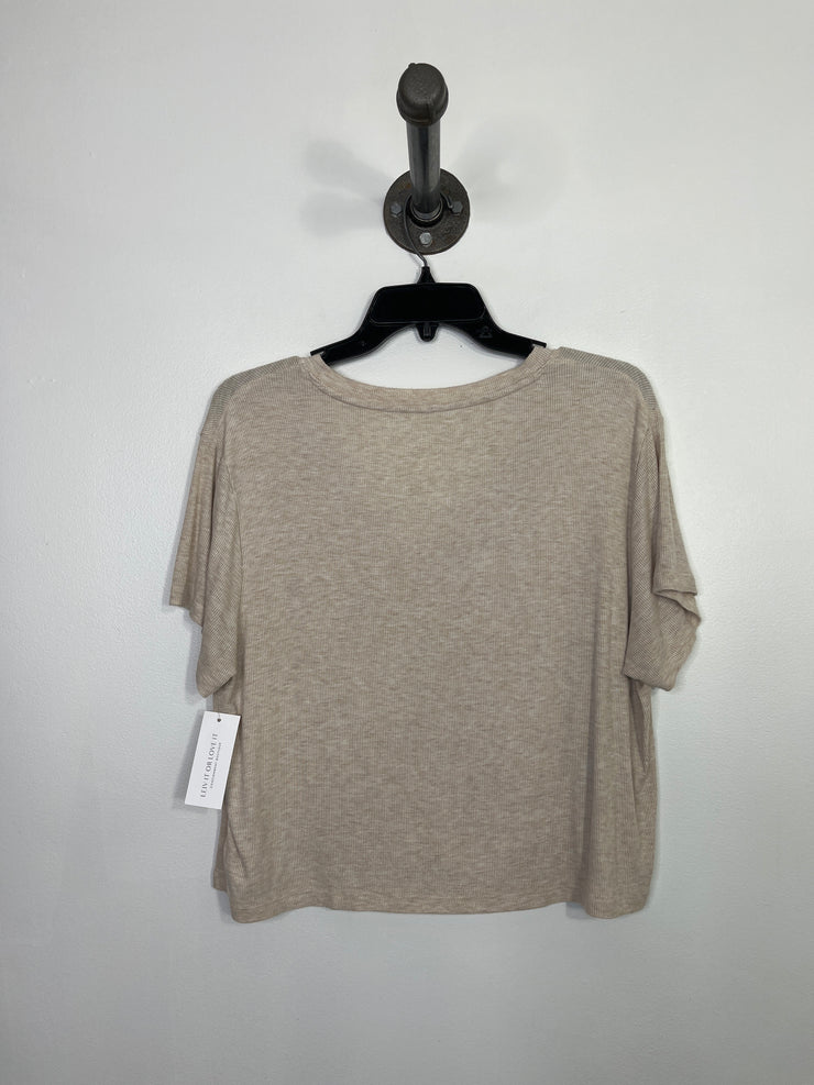 AE Beige Ribbed T-Shirt