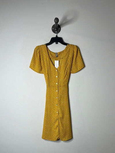Only Yellow Button-Up Dress