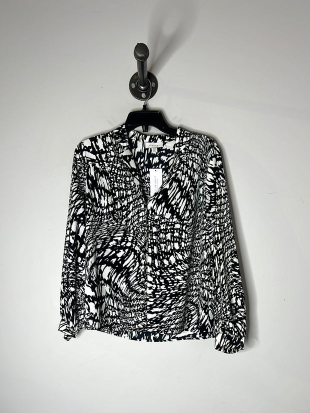 Topshop Blk&Wht Grapic Blouse