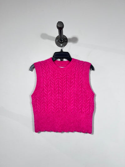 Zara Pink Knit Sweater Vest