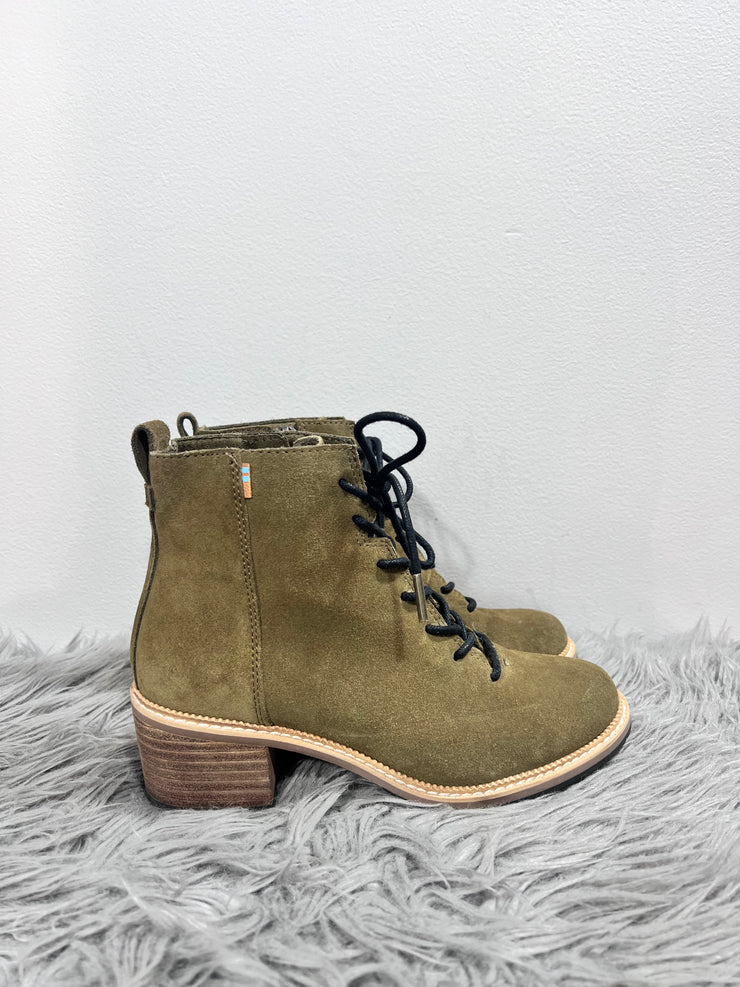 Toms Green Lace-Up Boots