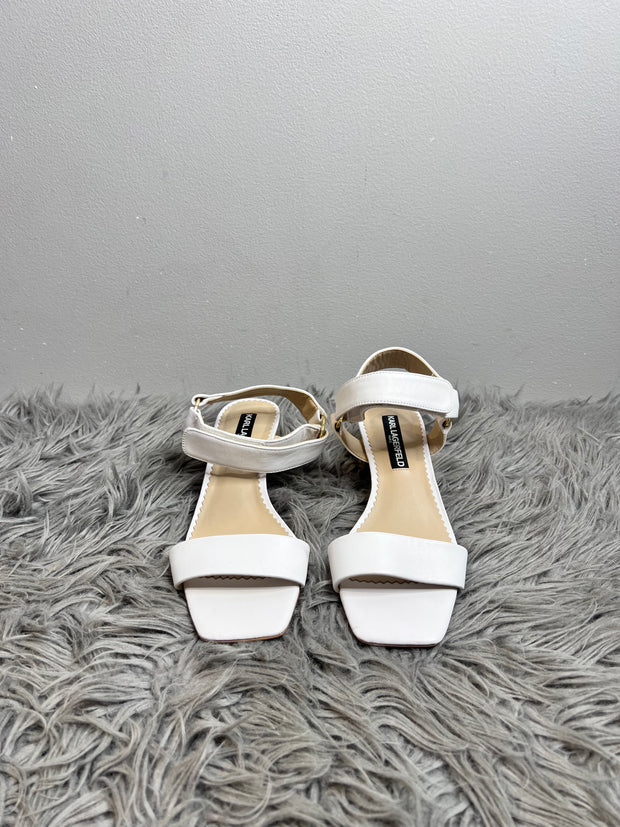 Karl Lagerfeld Wht Kitten Heel