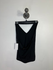 BCBG M. Blk Sequin Halter Top