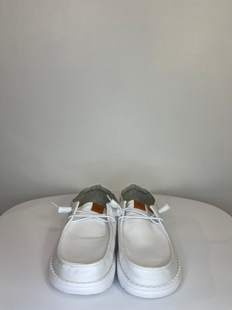 Hey Dude Wht Slip-On Sneakers