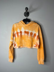 TNA Orange TyeDye Crop Hoodie