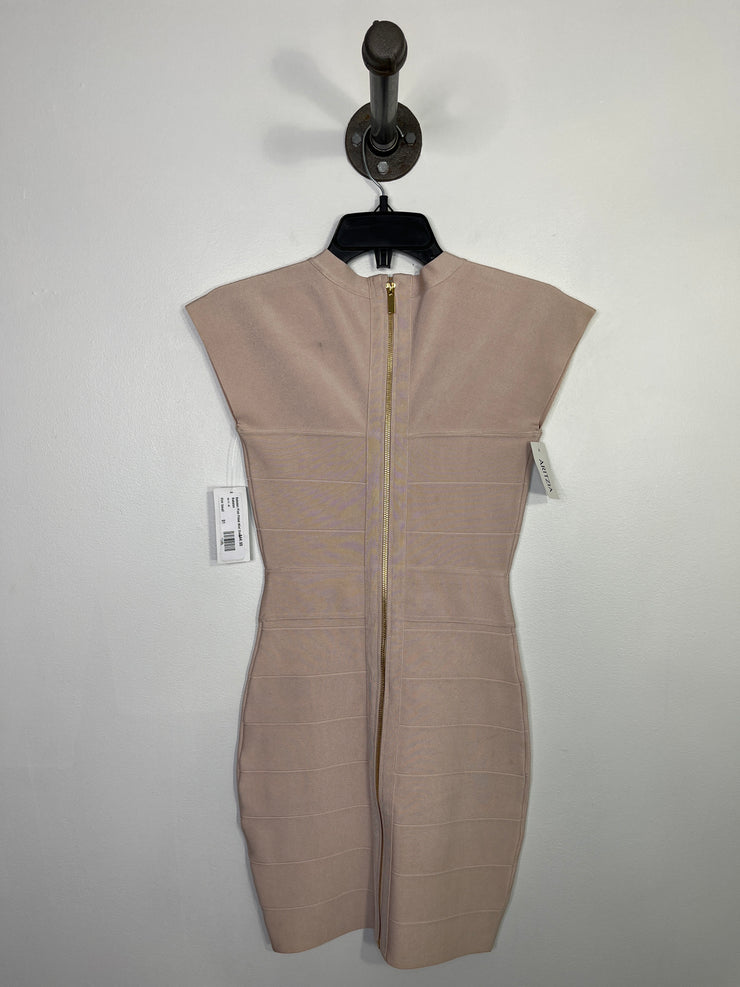 Babaton Pink Fitted Mini Dress