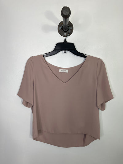 Babaton Pink V Neck Blouse