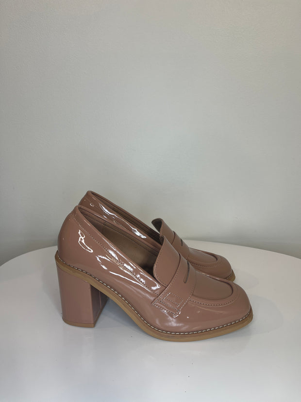 Fioni Mauve Heel Loafers