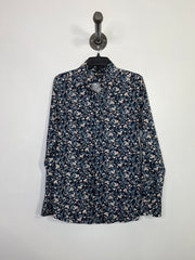 RW&CO Blue Floral Dress Shirt