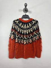 Industry Red Pattern Sweater