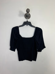 Abercrombie Blk Puff Slv Top