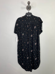 Chai Black Pattern Midi Dress