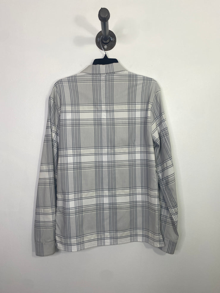 Lululemon Grey Plaid Button Up