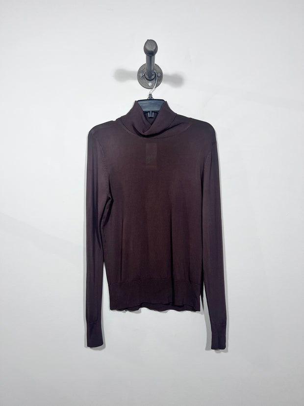 BCBG Brown Turtleneck Shirt