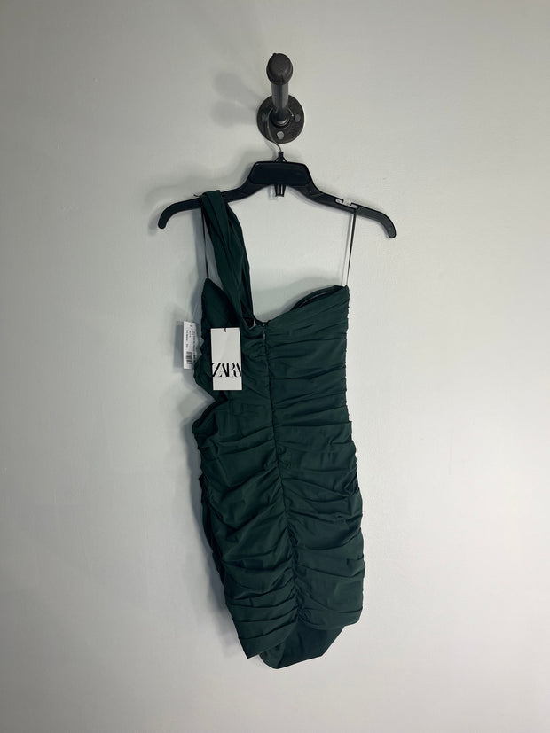 Zara Green One Shoulder Dress
