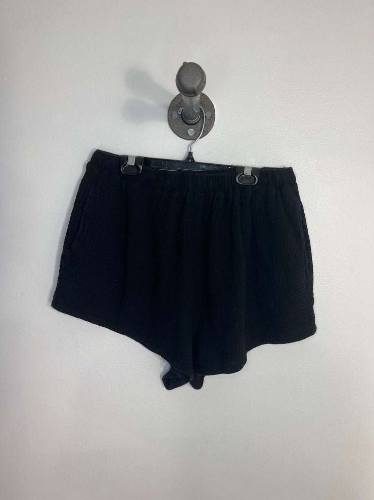 Priv Black Waffle Shorts