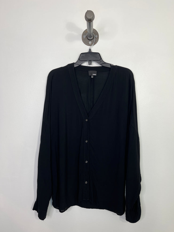 Wilfred Black Button-Up Blouse