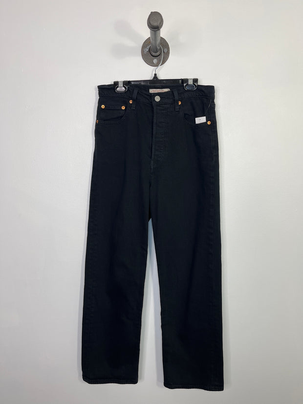 Levi's Blk Straight Leg Jeans