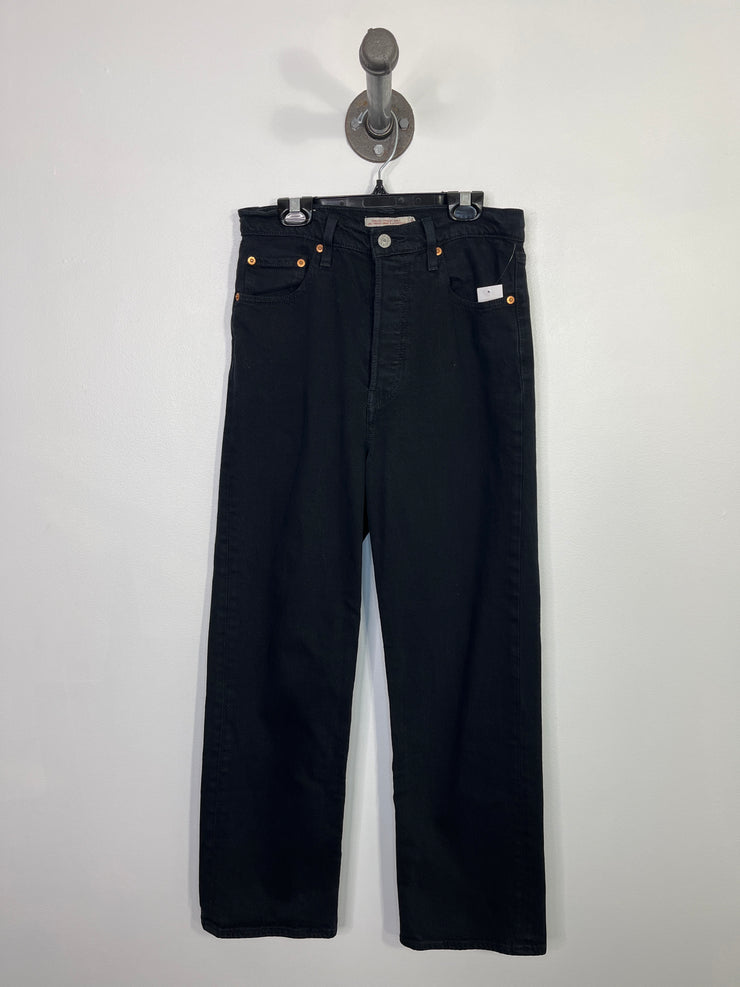 Levi's Blk Straight Leg Jeans