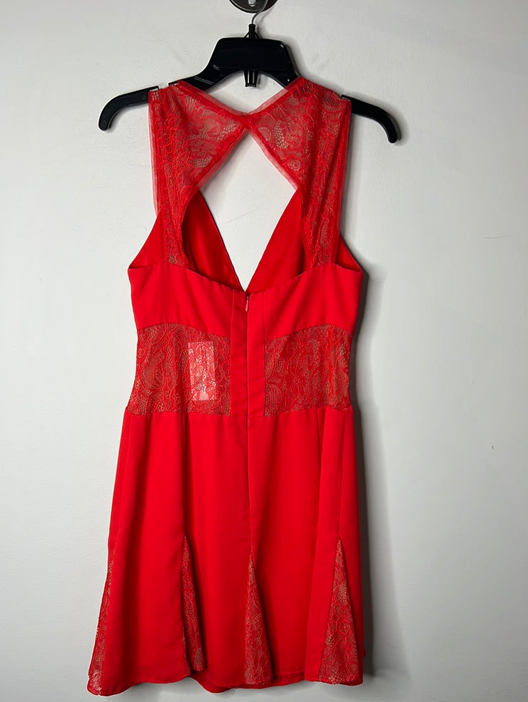 Max and Cleo Red Lace Dress