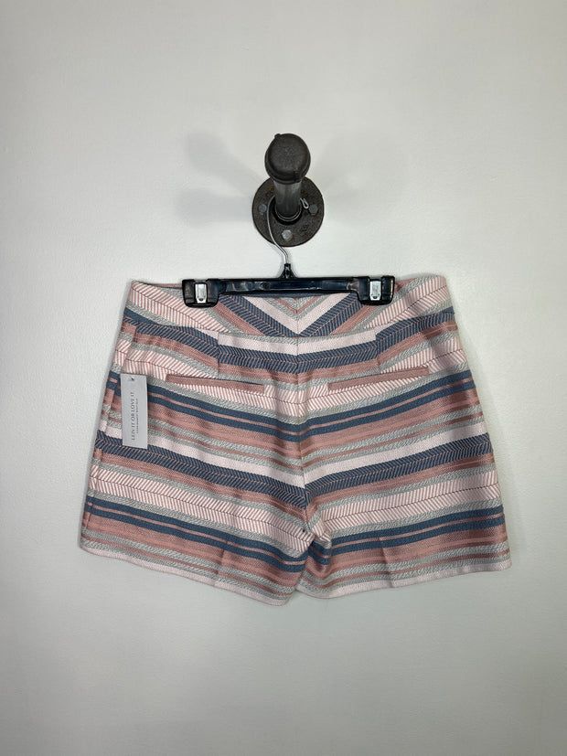 Ann Tay. Pnk/Bl Striped Shorts