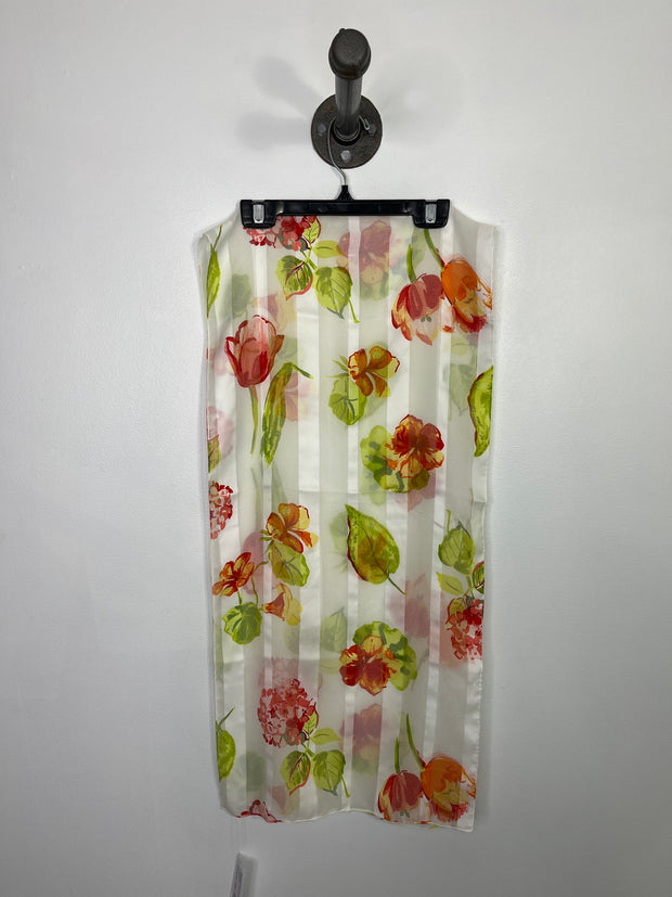 No Brand White Floral Scarf
