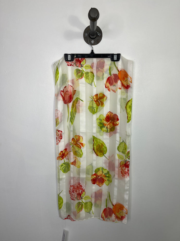 No Brand White Floral Scarf