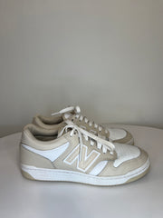 New Balance Beige/Wht Sneakers