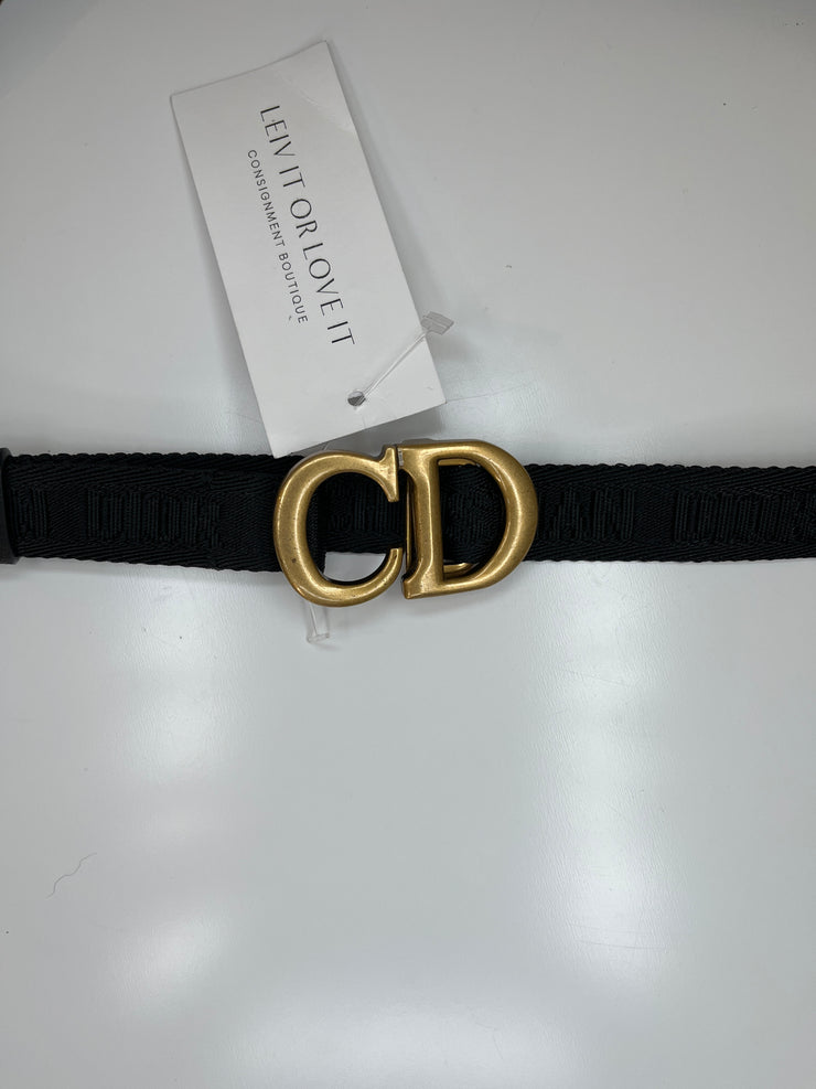 Christian Dior Black/Gold Belt
