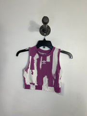 Adidas Prpl/Wht Cropped Tank