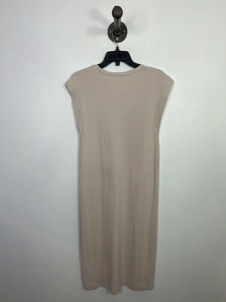 Zara Beige Slvless Midi Dress