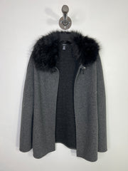 Modena Grey Fuzzy Shrug