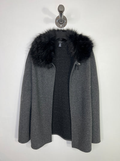 Modena Grey Fuzzy Shrug
