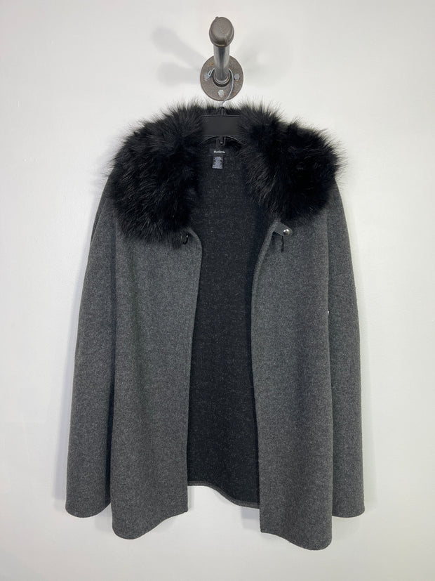 Modena Grey Fuzzy Shrug