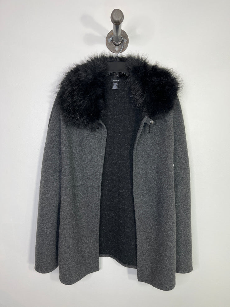 Modena Grey Fuzzy Shrug