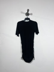 Divided Blk Rouch Dress