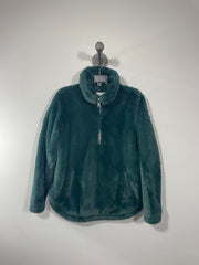 A&F Green Fur Half-Zip