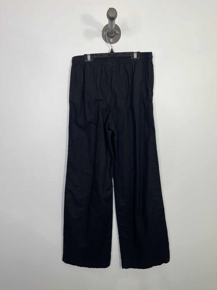 H&M Black Linen Blend Pants