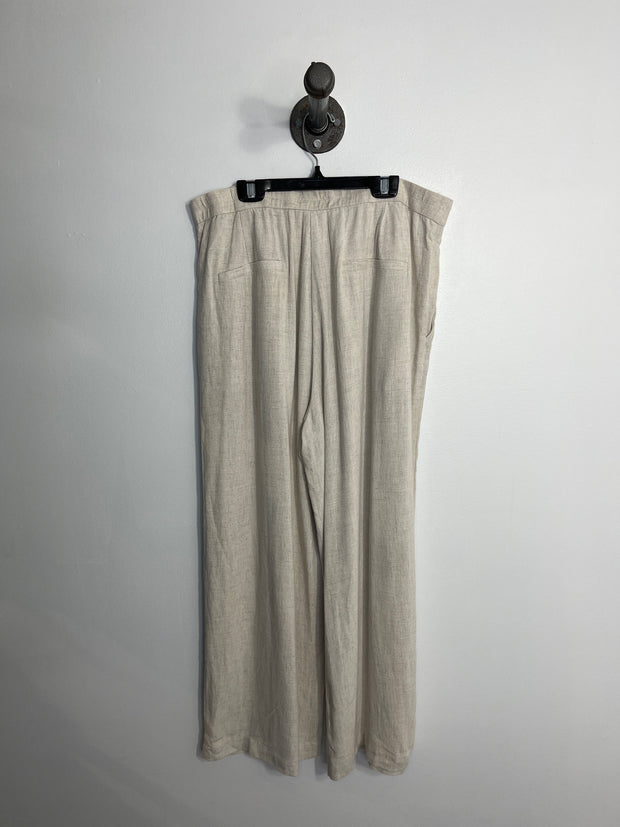 Genle Fawn Cream Linen Pant