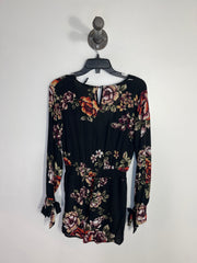 Blu Pepper Blk Floral Romper